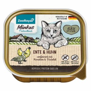 ZooRoyal Minkas Naturkost Ente und Huhn mit Karotten 16x100g