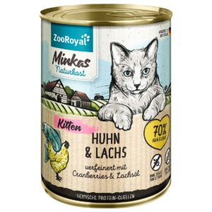 ZooRoyal Minkas Kitten Huhn und Lachs 12x400g