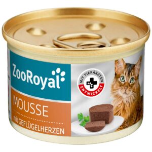 ZooRoyal Mousse mit Geflügelherzen 24x85g