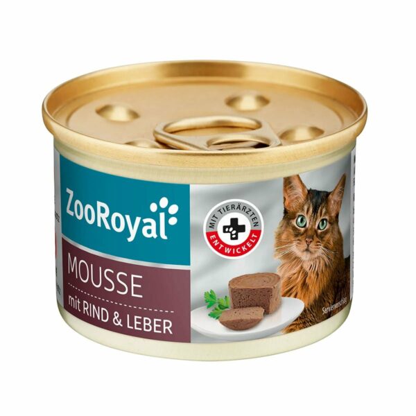 ZooRoyal Mousse Rind und Leber 24x85g